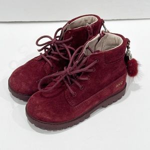 AKID Suede Boots with Keychain Detail Size 10C
